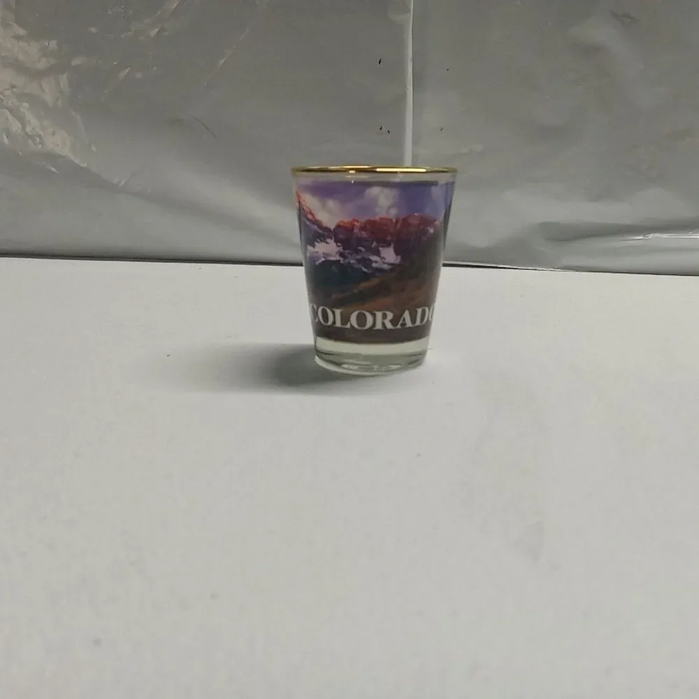 Colorado Shotglass - Mountain Scene - Souvenir Shot Glass